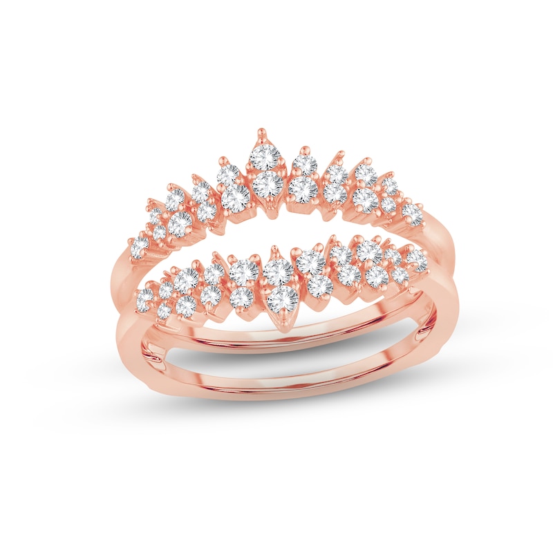 Diamond Enhancer Ring 1/2 ct tw Round-cut Rose Gold Plated