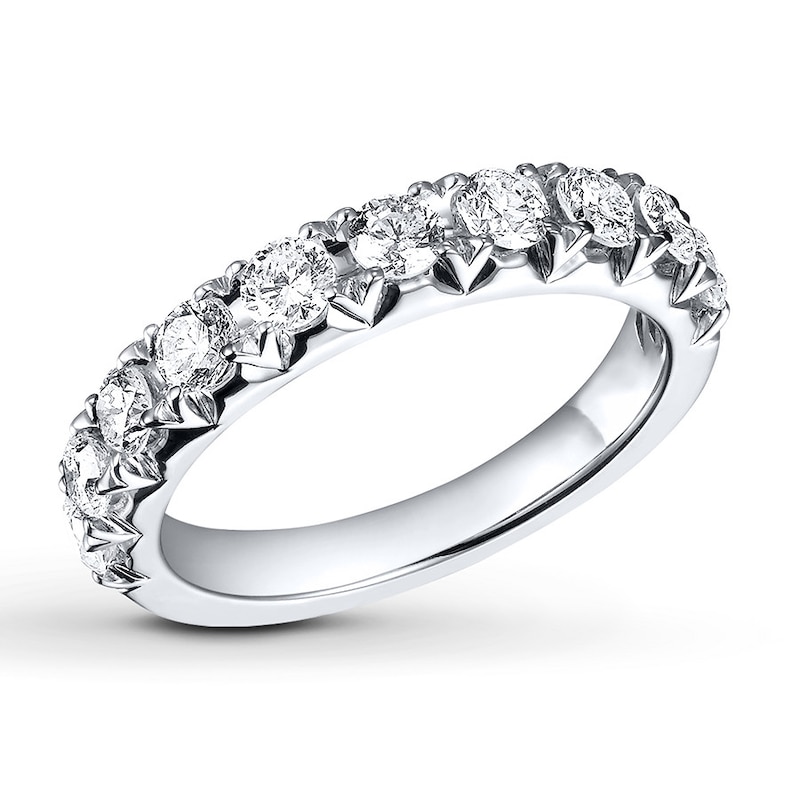 Diamond Anniversary Band 3/4 ct tw Round-cut White Gold Plated