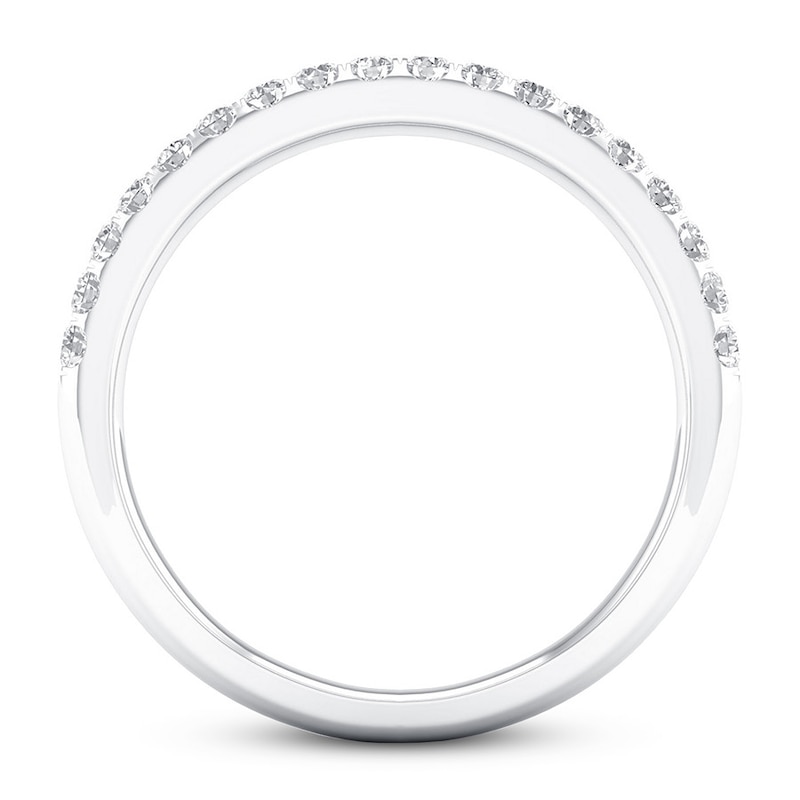Certified Diamond Anniversary Band 1/4 ct tw White Gold Plated