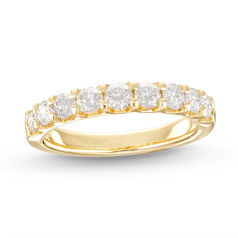 Diamond Anniversary Band 1 ct tw Round-cut Yellow Gold Plated