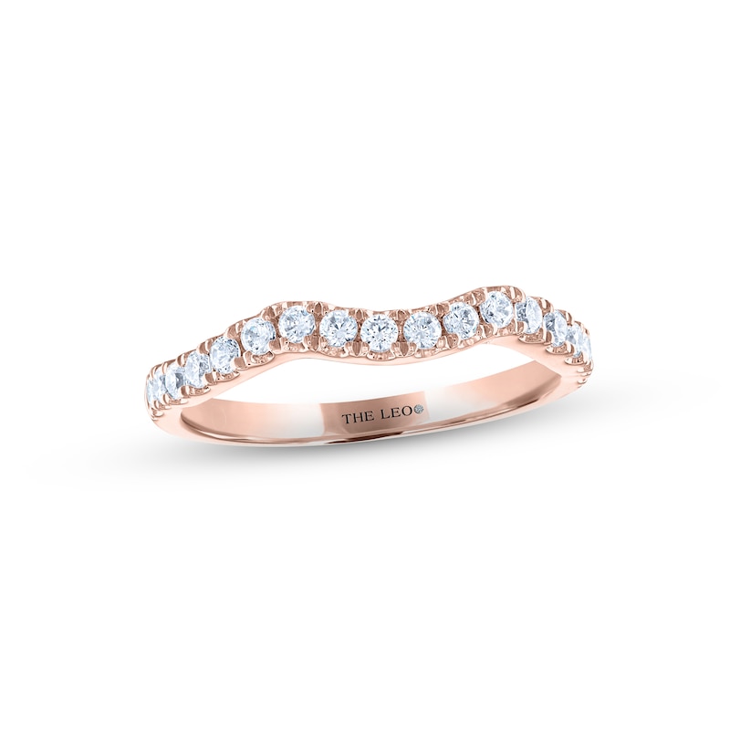 THE LEO Diamond Wedding Band 3/8 ct tw Round-cut Rose Gold Plated