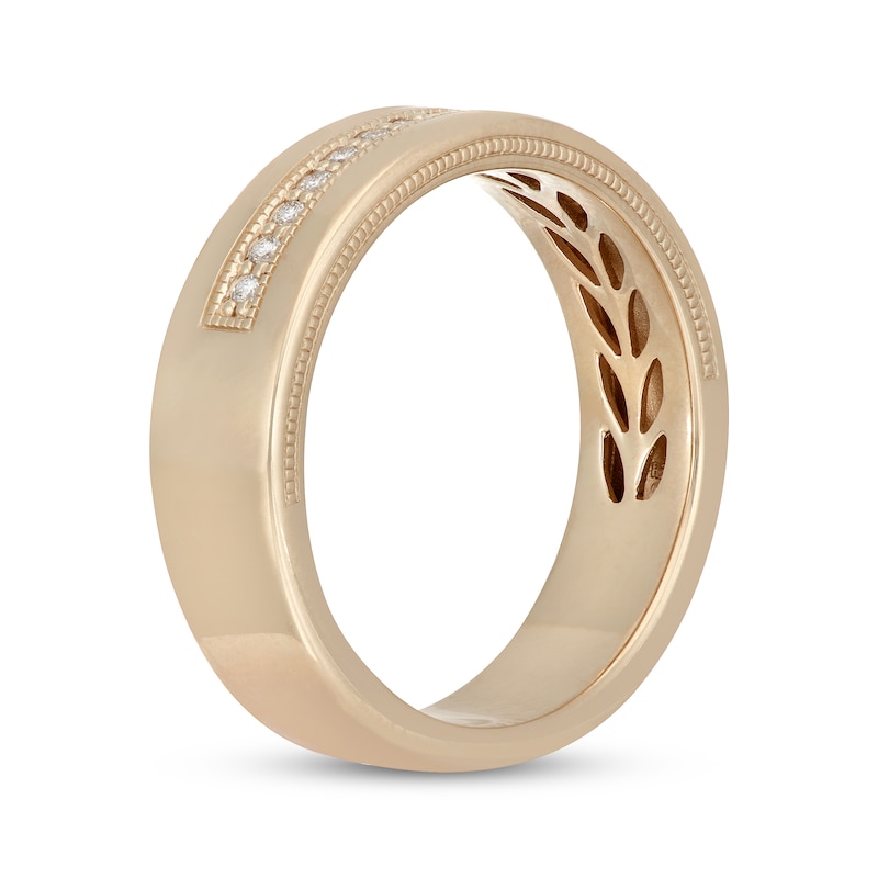 Neil Lane Men's Diamond Wedding Band 1/6 ct tw Yellow Gold Plated
