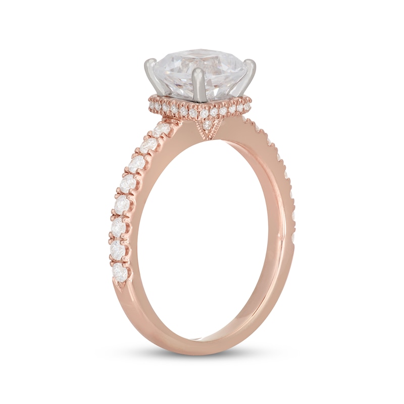 Neil Lane Cushion-Cut Diamond Engagement Ring 2-1/3 ct tw Rose Gold Plated