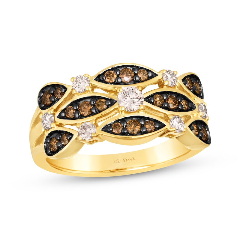 Le Vian Venetian Mosaic Diamond Ring 3/4 ct tw Honey Gold Plated