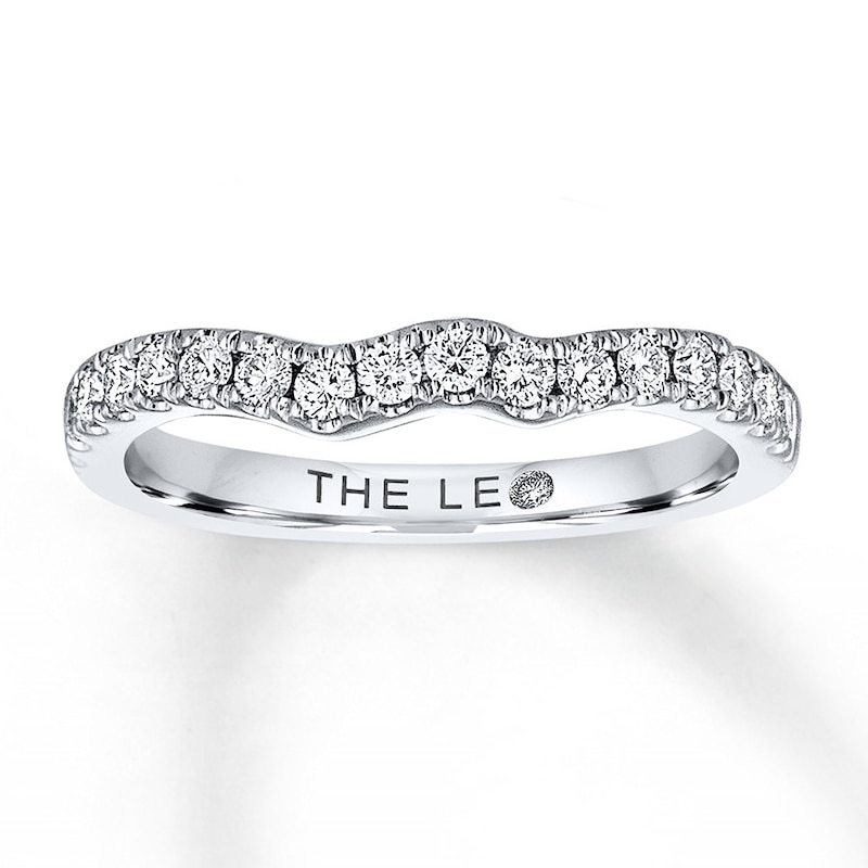 THE LEO Diamond Wedding Band 3/8 ct tw Round-cut White Gold Plated