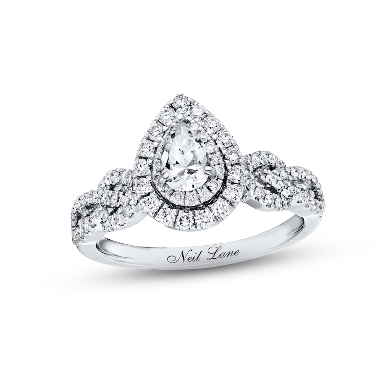 Neil Lane Bridal Ring 7/8 ct tw Diamonds White Gold Plated
