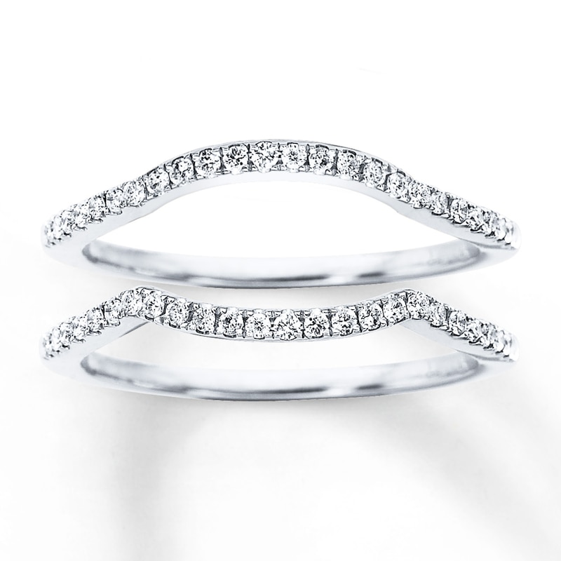 Diamond Wedding Bands 1/4 ct tw Round-cut White Gold Plated