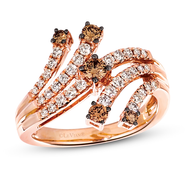 Le Vian Diamond Ring 3/4 ct tw Strawberry Gold Plated