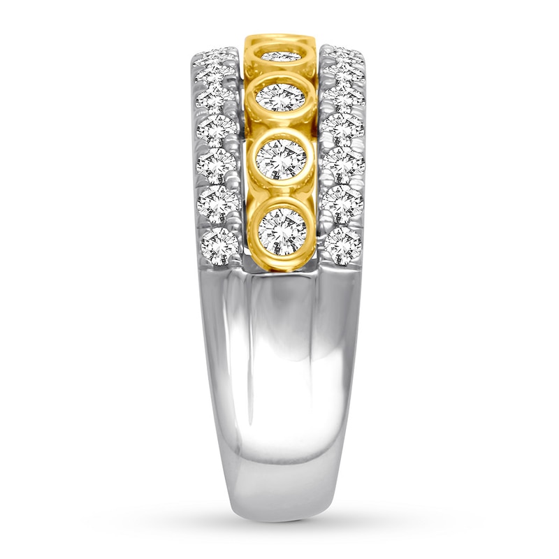 Diamond Anniversary Band 1 ct tw Round-cut Two-Tone Gold Plated