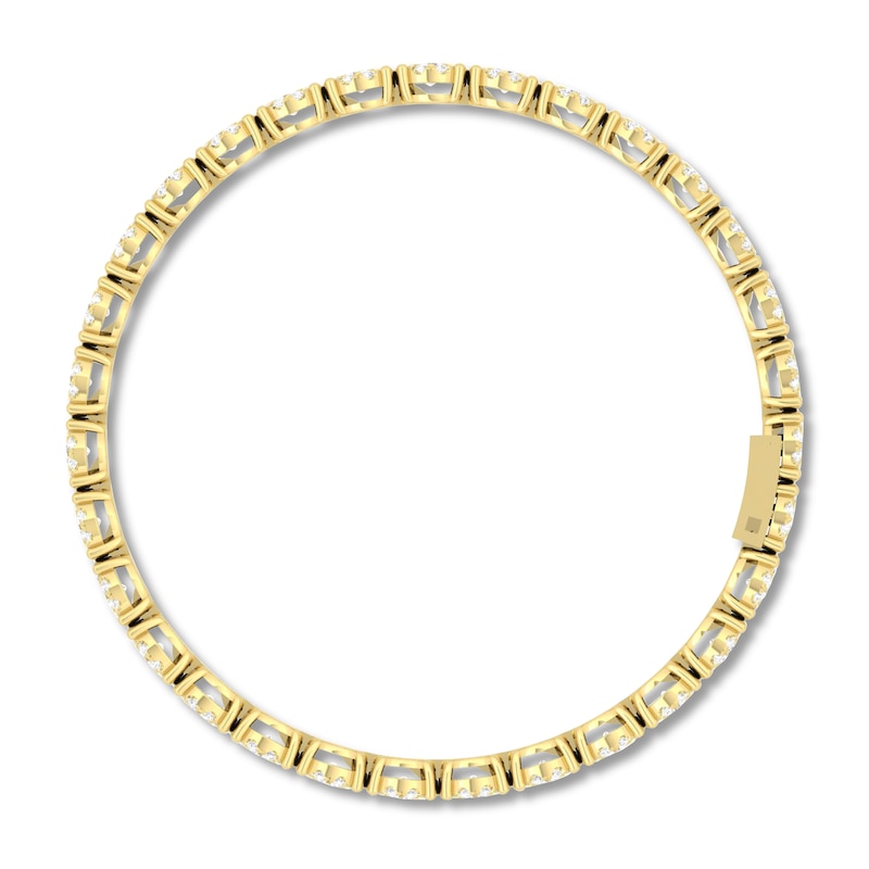 Diamond Fashion Bracelet 5 ct tw Yellow Gold Plated 7"