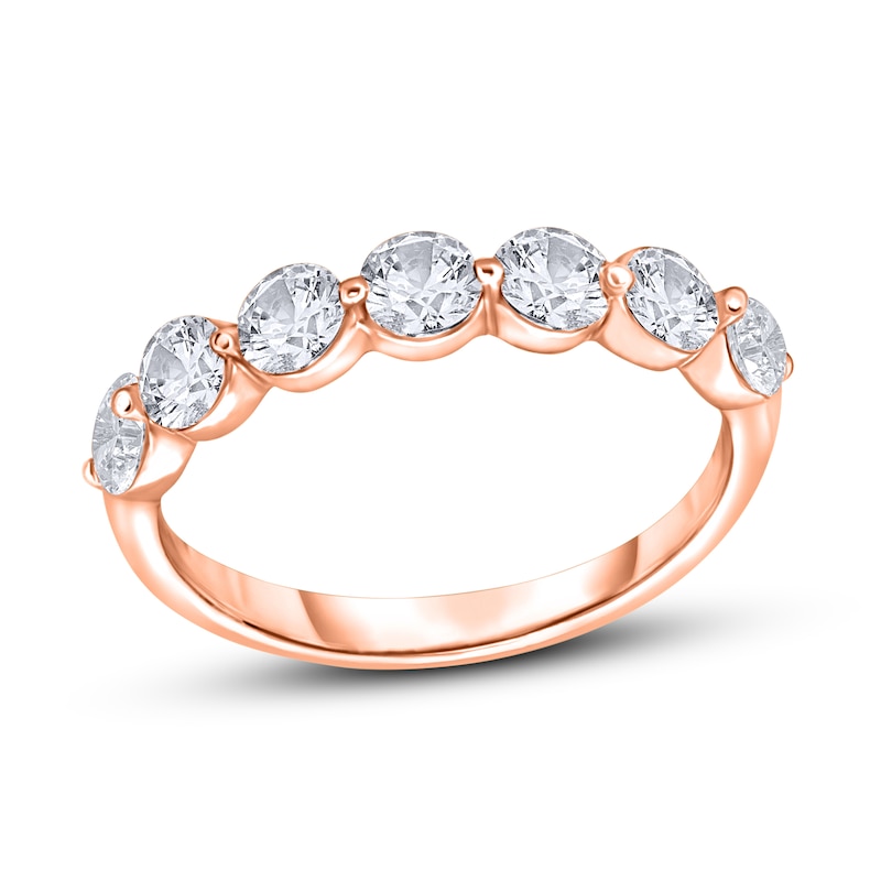 Diamond Anniversary Band 1/2 ct tw Round-Cut Rose Gold Plated