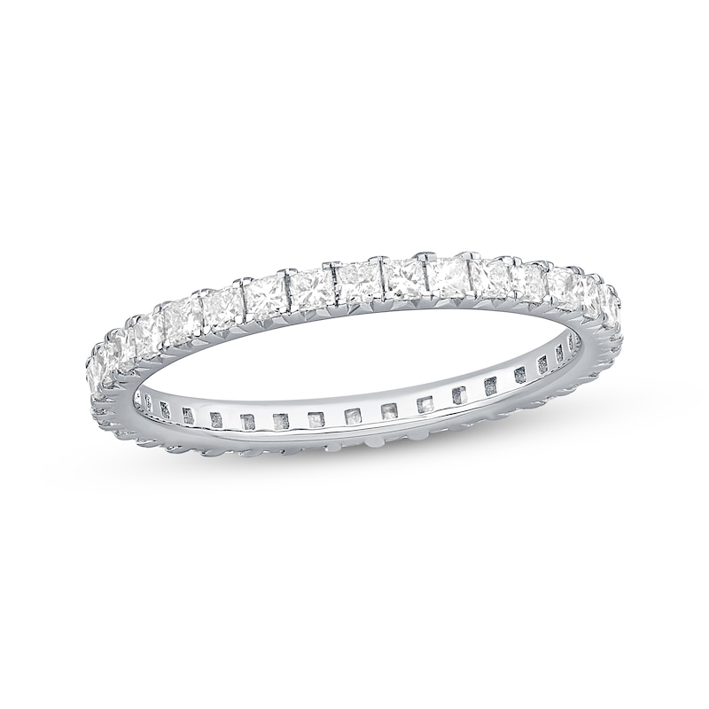 Diamond Eternity Ring 1 ct tw Princess-cut White Gold Plated