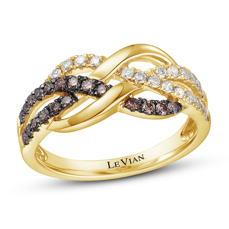 Le Vian Diamond Ring 1/2 ct tw Honey Gold Plated