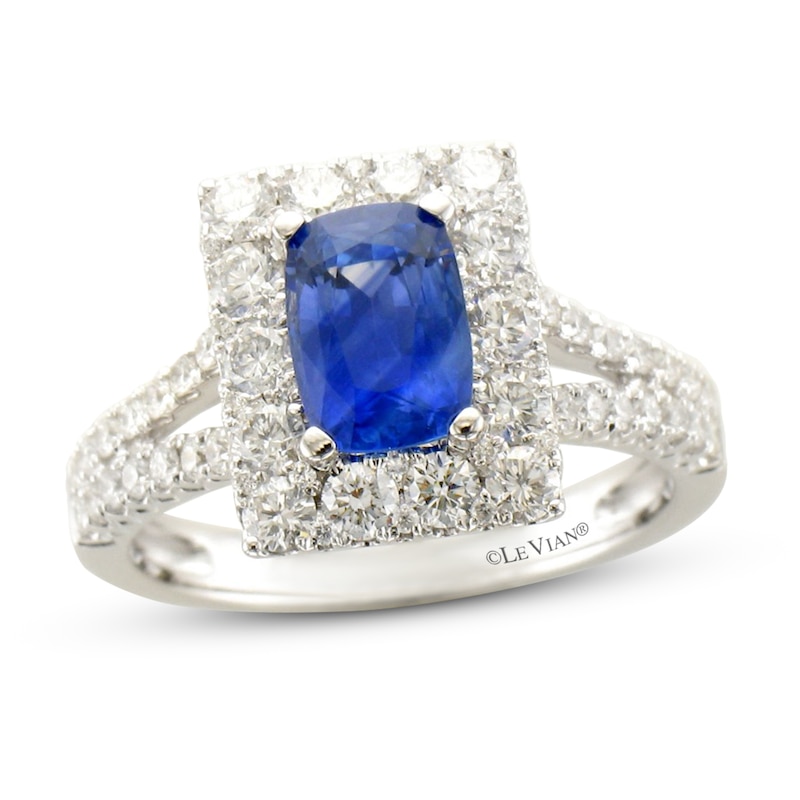 Le Vian Couture Sapphire Ring 1-1/6 ct tw Diamonds Vanilla Gold Plated - Size 7