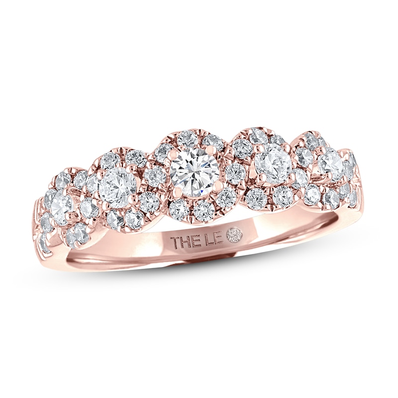 THE LEO Diamond Anniversary Ring 3/4 ct tw Round-cut Rose Gold Plated