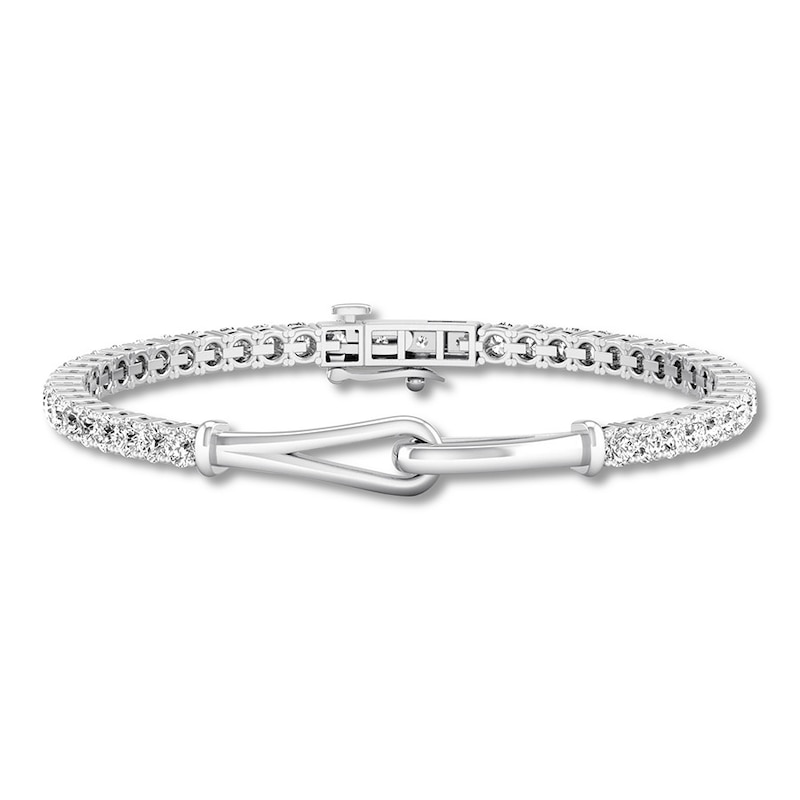 Love + Be Loved Diamond Bracelet 4 ct tw White Gold Plated 7.25"