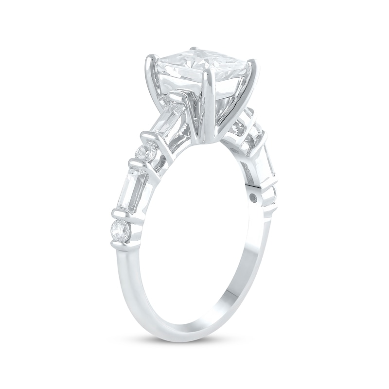 Lab-Created Diamonds by Princess-Cut Engagement Ring 2 ct tw White Gold Plated