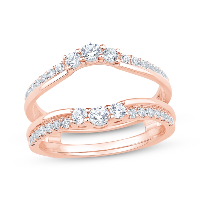 Diamond Enhancer Ring 5/8 ct tw Rose Gold Plated