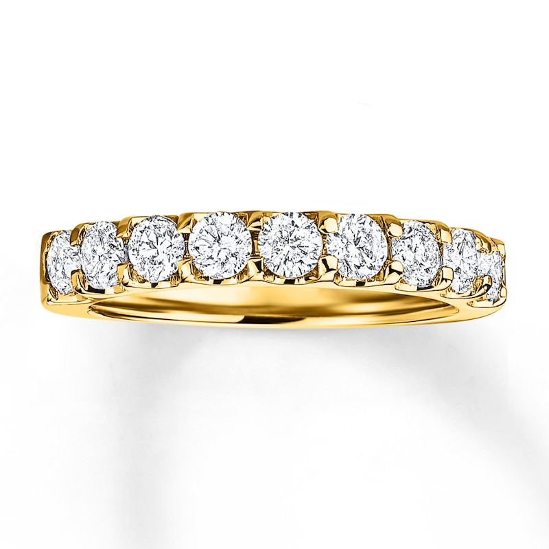 Diamond Anniversary Band 1/2 ct tw Round-cut Yellow Gold Plated
