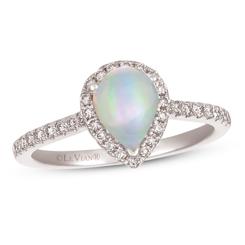 Le Vian Opal & Diamond Ring 1/3 ct tw Vanilla Gold Plated