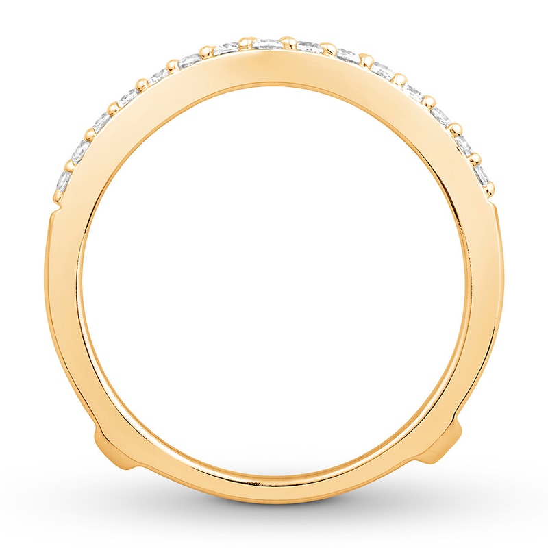 Diamond Enhancer Ring 1/2 ct tw Round-cut Yellow Gold Plated