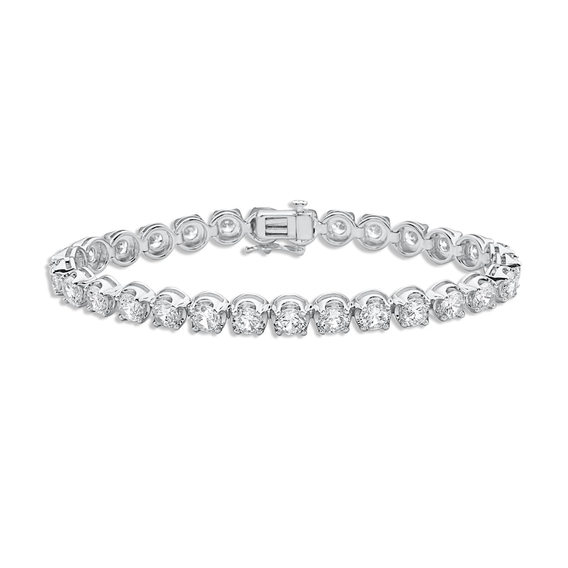 Lab-Created Diamonds by Line Bracelet 12 ct tw White Gold Plated 7"