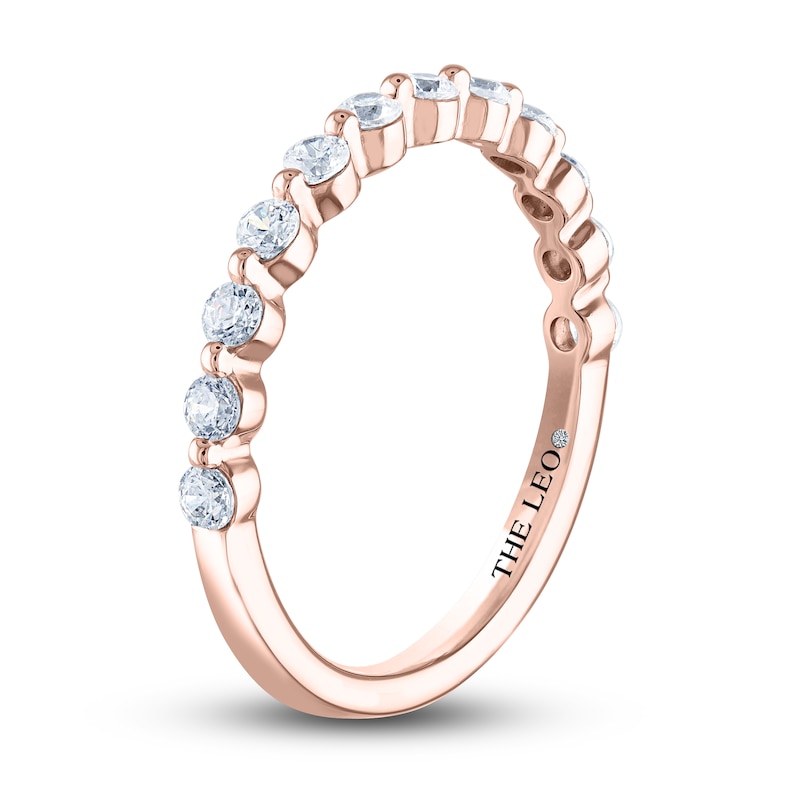 THE LEO Diamond Anniversary Ring 1/2 ct tw Round-cut Rose Gold Plated