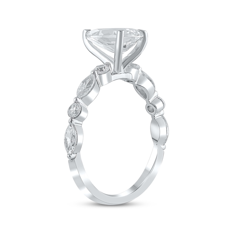 Lab-Created DIamonds by Pear-Shaped Engagement Ring 2-1/4 ct tw White Gold Plated