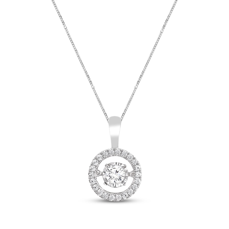 Unstoppable Love Necklace 1/2 ct tw Round-cut Diamond White Gold Plated 19"