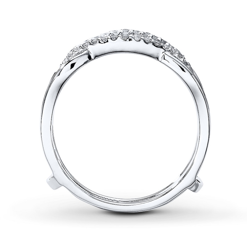 Diamond Enhancer Ring 1/5 ct tw Round-cut White Gold Plated