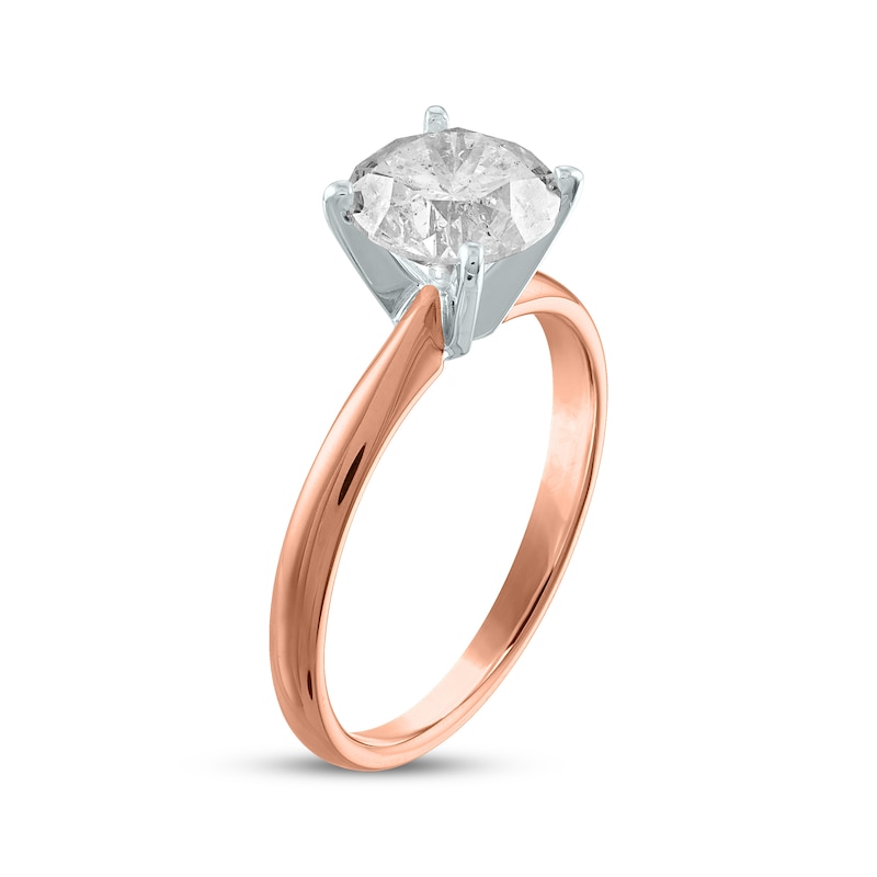 Diamond Solitaire Engagement Ring 1-1/2 ct tw Round-Cut Rose Gold Plated