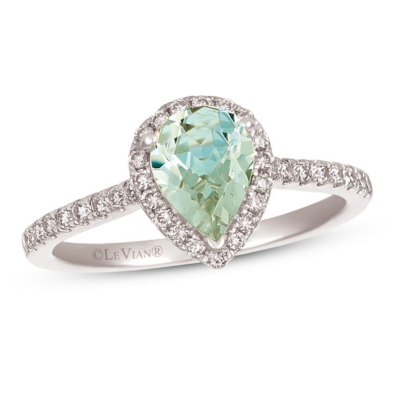 Le Vian Quartz & Diamond Ring 1/3 ct tw Vanilla Gold Plated