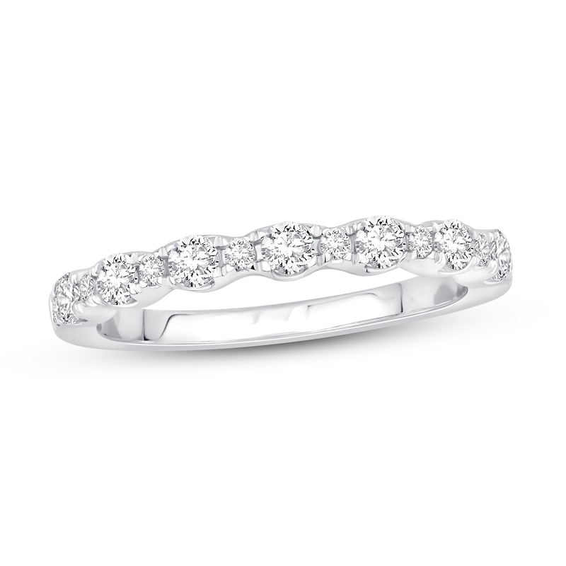 Diamond Wedding Ring 1/2 ct tw White Gold Plated
