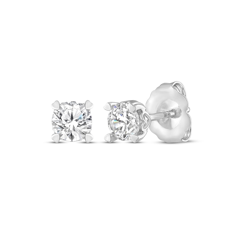 Diamond Earrings 1/2 ct tw Round-cut White Gold Plated