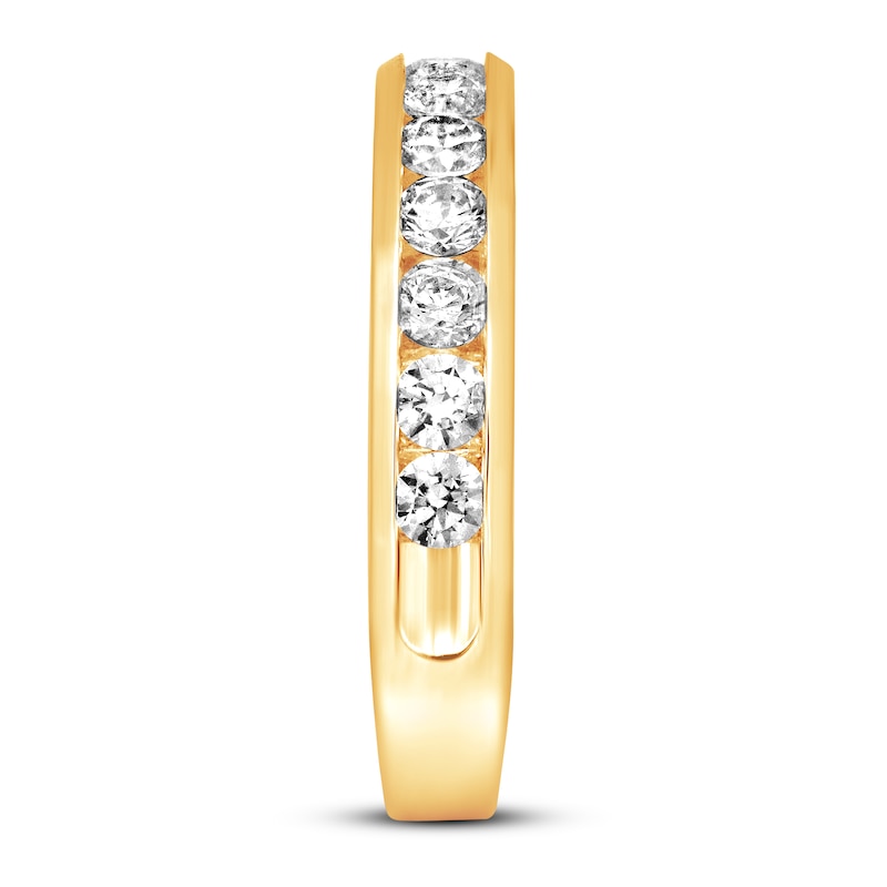 Diamond Anniversary Band 1 ct tw Round-cut Yellow Gold Plated