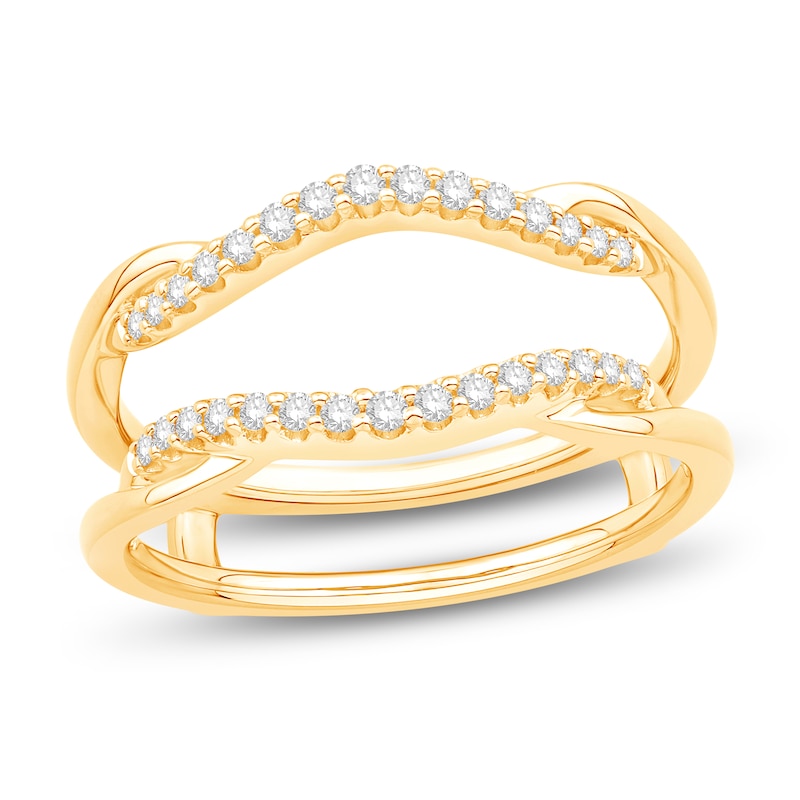 Diamond Enhancer Ring 1/5 ct tw Yellow Gold Plated