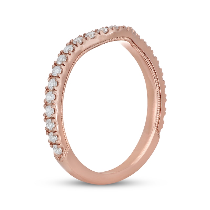 Neil Lane Diamond Wedding Band 3/8 ct tw Round-cut Rose Gold Plated