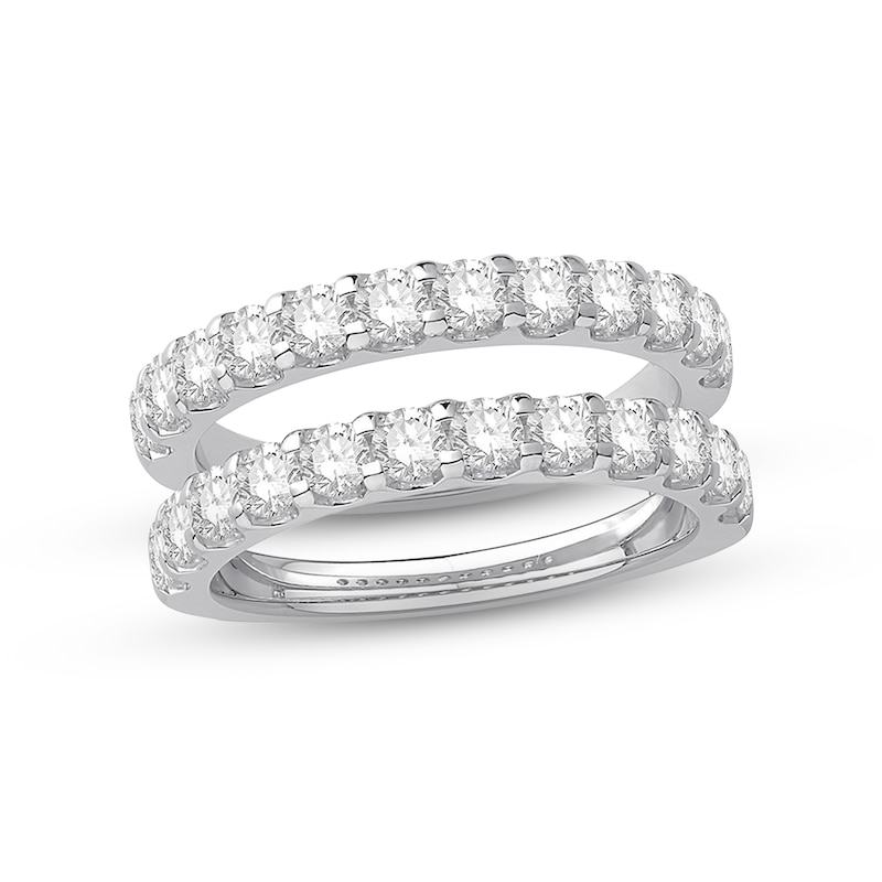 Diamond Enhancer Ring 1-1/2 ct tw Round-cut White Gold Plated