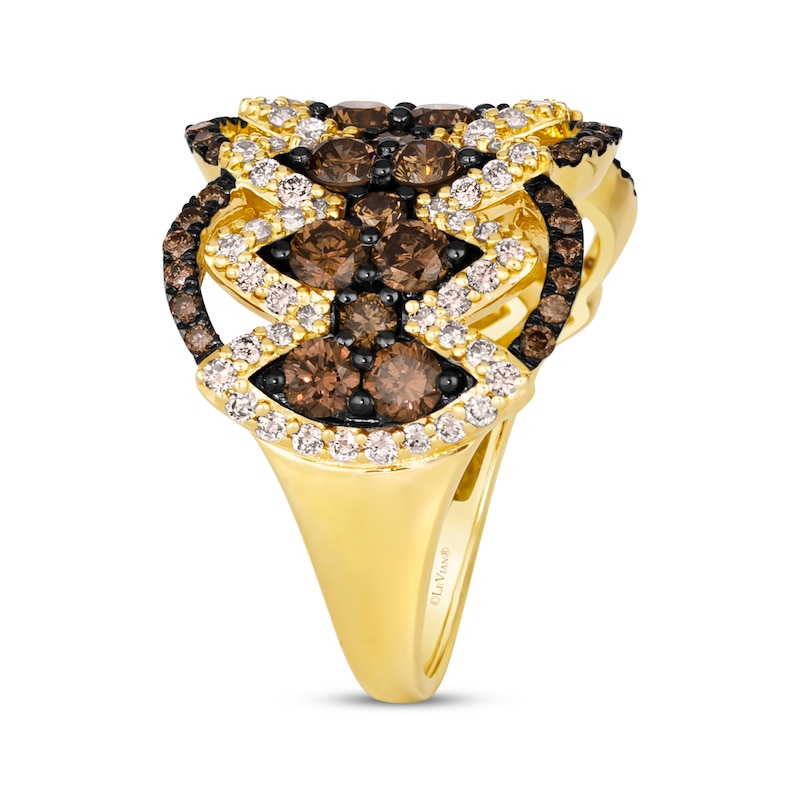 Le Vian Vault Diamond Zigzag Ring 2-3/8 ct tw Honey Gold Plated