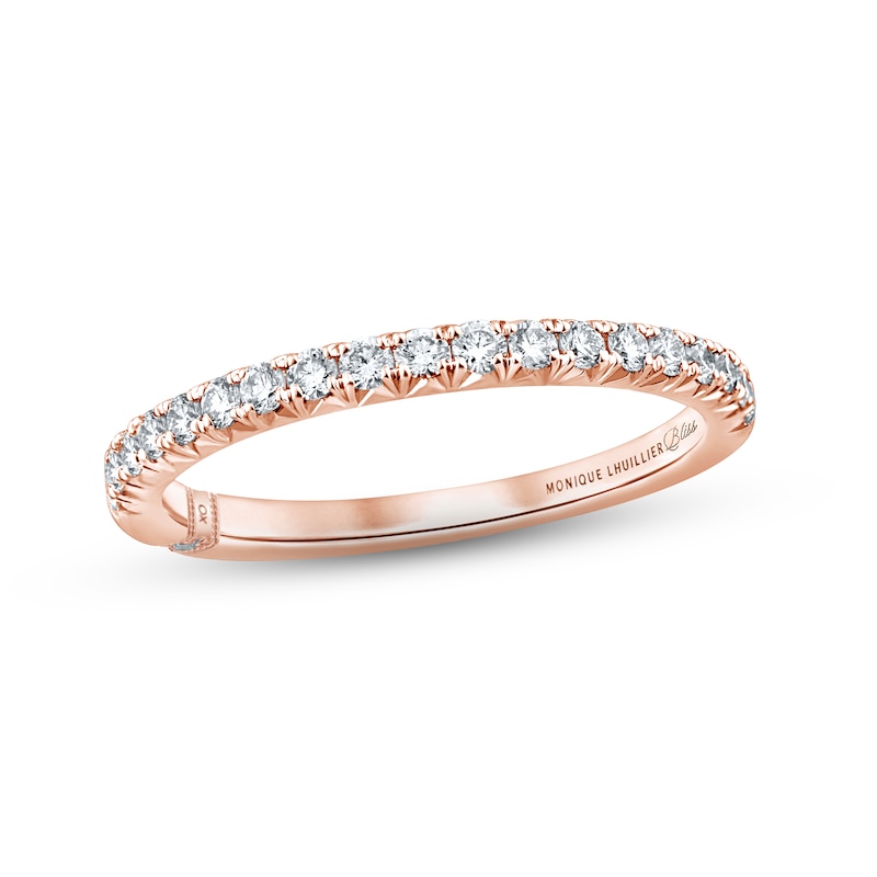 Monique Lhuillier Bliss Diamond Wedding Band 1/3 ct tw Round-cut Rose Gold Plated