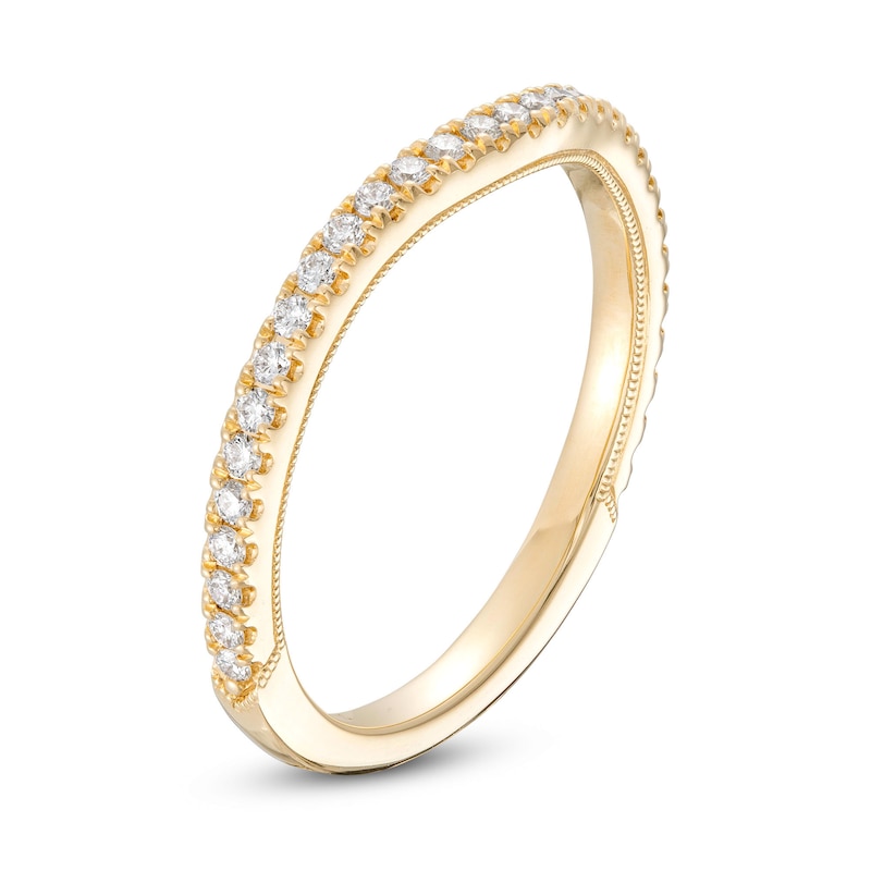 Neil Lane Diamond Wedding Band 1/4 ct tw Round-Cut Yellow Gold Plated