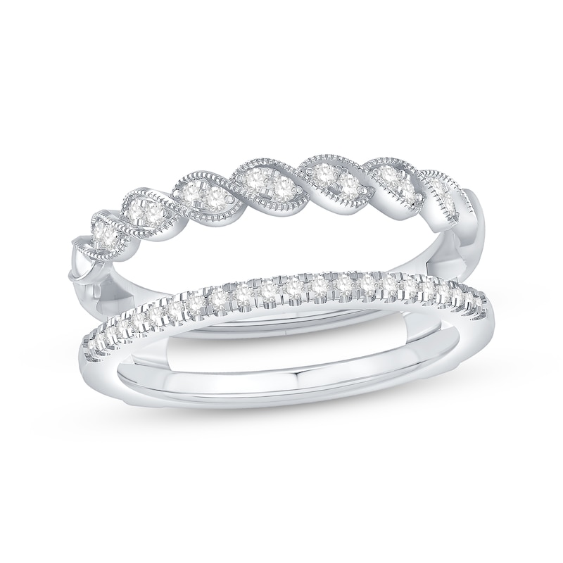 Diamond Enhancer Ring 1/4 ct tw White Gold Plated