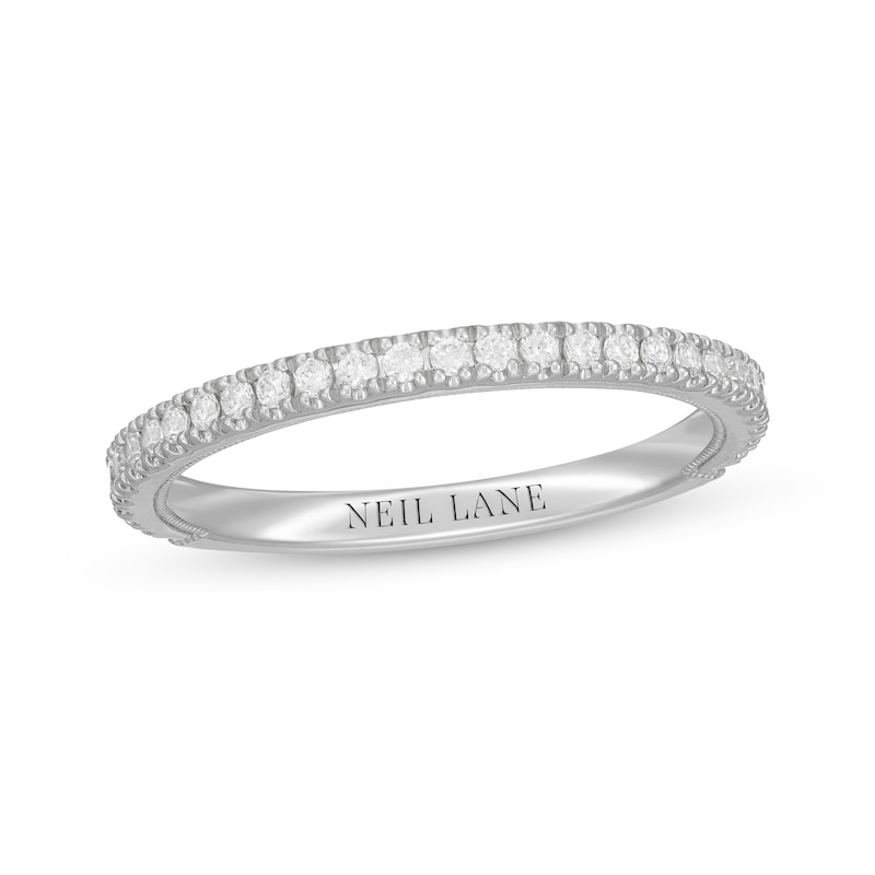 Neil Lane Round Diamond Wedding Band 1/4 ct tw White Gold Plated
