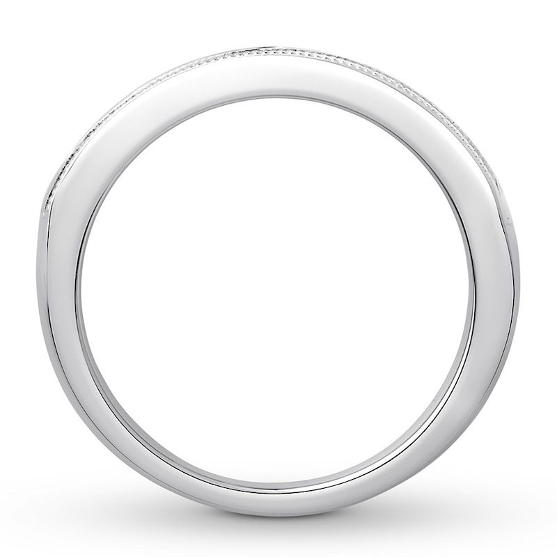 Men's Diamond Wedding Band 1 ct tw Round-cut White Gold Plated