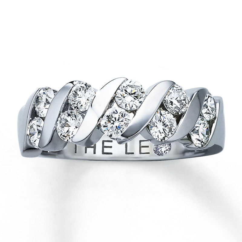THE LEO Diamond Ring 1 ct tw Round-cut White Gold Plated