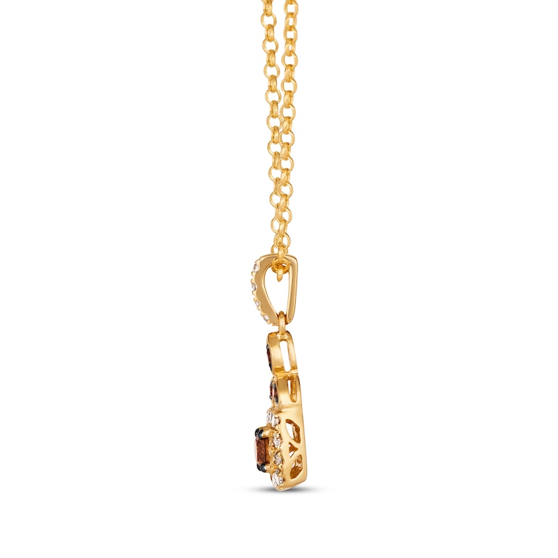 Le Vian Venetian Mosaic Diamond Necklace 3/8 ct tw Honey Gold Plated 19"