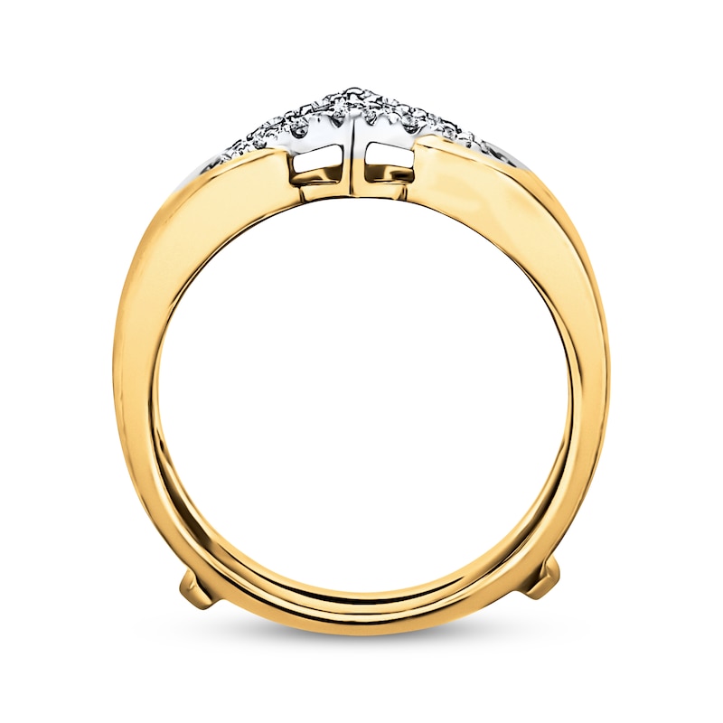 Diamond Enhancer Ring 3/8 ct tw Round-cut Two-Tone Gold Plated