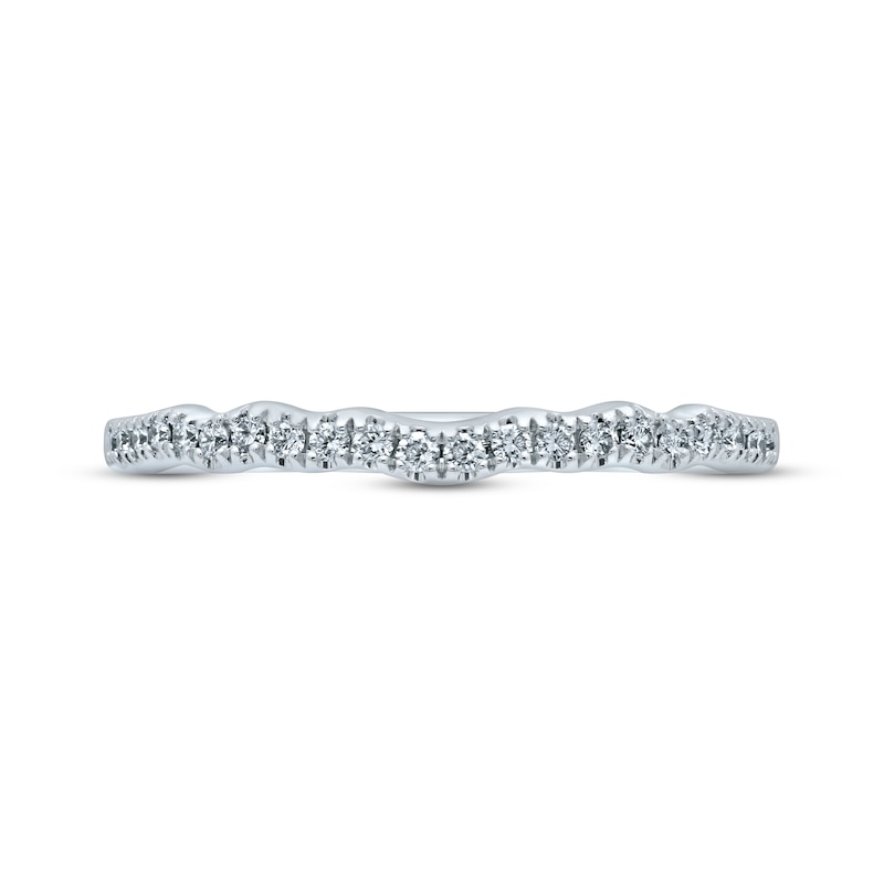 Monique Lhuillier Bliss Diamond Wedding Band 1/5 ct tw Round-cut White Gold Plated
