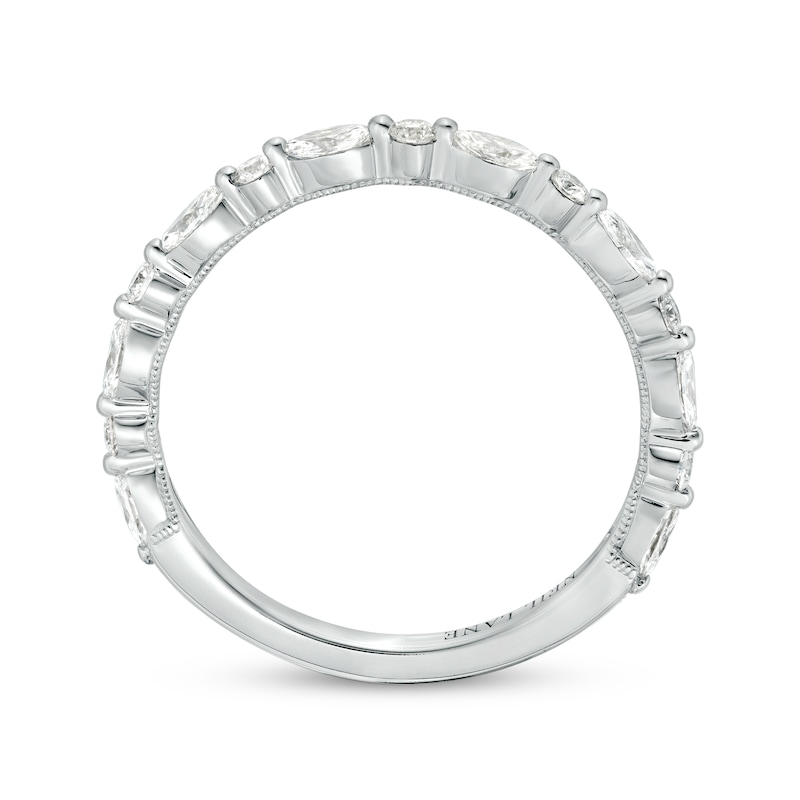Neil Lane Premiere Diamond Anniversary Ring 1/2 ct tw Round & Marquise-cut White Gold Plated