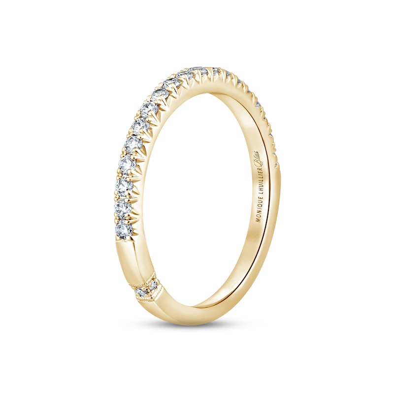 Monique Lhuillier Bliss Diamond Anniversary Ring 1/3 ct tw Anniversary Ring Round-cut Yellow Gold Plated